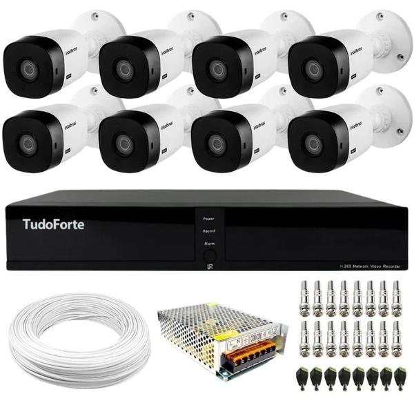 Imagem de Kit 8 Câmeras Intelbras VHL 1220 B G2 HDCVI LITE Bullet Full HD 1080p Visão Noturna 20m IP66 + Dvr Tudo Forte TFHDX 3308 8 Canais Com App Xmeye