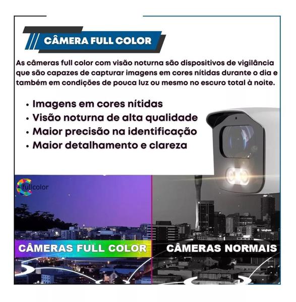 Imagem de Kit 8 Câmeras Segurança Full Color Dvr Intelbras C/HD 1TB