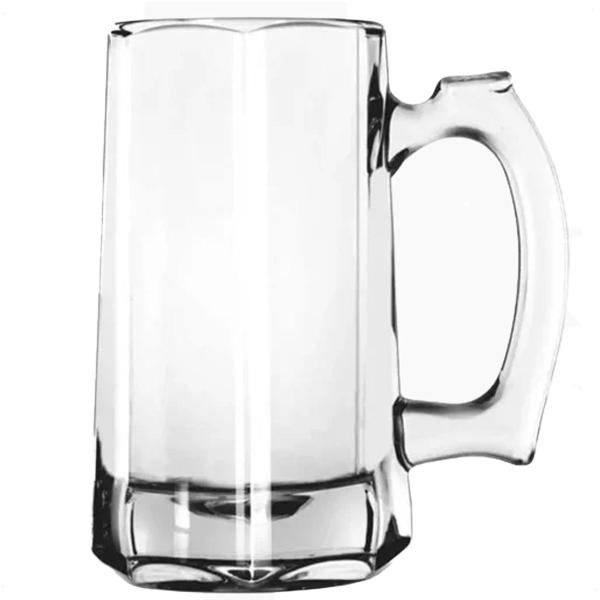 Imagem de Kit 8 Caneca 380 Ml de Vidro Temperado Com Alça para Chopp