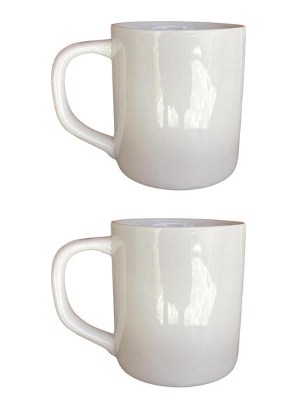 Kit 8 Canecas de Porcelana Branca 300ML ideal para Café ,Chá - terramada Imagem de Kit 8 Canecas de Porcelana Branca 300ML ideal para Café ,Chá