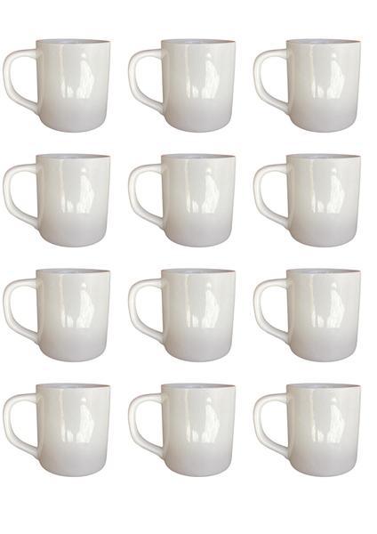 Kit 8 Canecas de Porcelana Branca 300ML ideal para Café ,Chá - terramada Imagem de Kit 8 Canecas de Porcelana Branca 300ML ideal para Café ,Chá