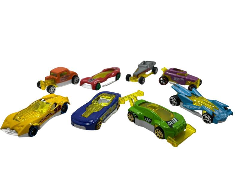 Imagem de Kit 8 Carrinhos Metal Infantil Hotcar 1:64 Miniatura Coleção