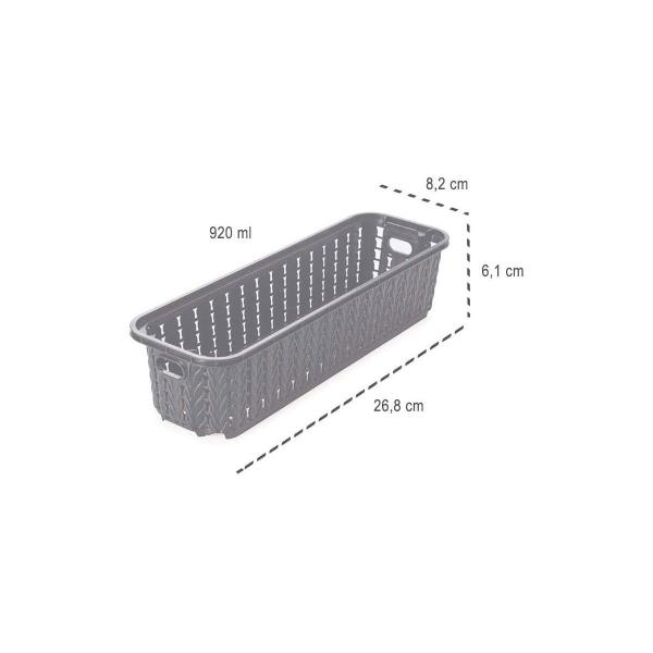 Imagem de Kit 8 Cestos Organizadores Empilháveis 460ML e 920ML