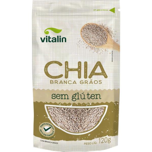 Imagem de Kit 8 chia branca graos sem gluten vitalin 120g