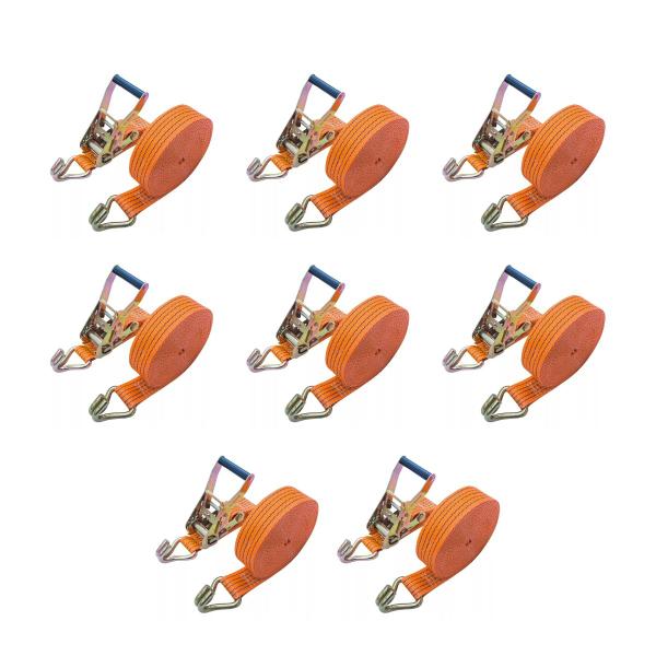 Kit 8 Cintas De Amarração Catraca 9m X 50mm 3 Toneladas Lisfer Imagem de Kit 8 Cintas De Amarração Catraca 9m X 50mm 3 Toneladas Lisfer