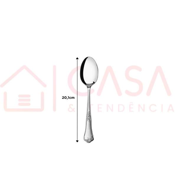 Imagem de Kit 8 Colheres De Mesa Hercules Classique Aço Inox 493-001P