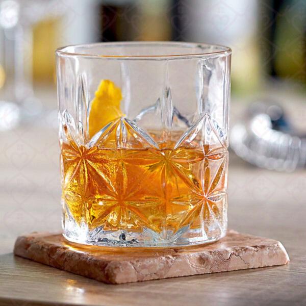 Kit 8 Copos de Vidro para Whisky Jogo Linha Esmeralda 340ml - PRATICASA Imagem de Kit 8 Copos de Vidro para Whisky Jogo Linha Esmeralda 340ml