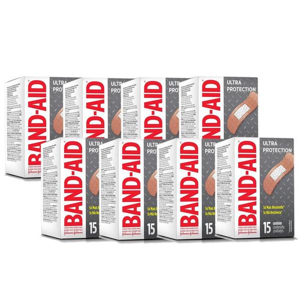 Imagem de Kit 8 Curativos Band-Aid Ultra Proteção 15un cada