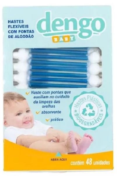 Imagem de Kit 8 Cxs Hastes Cotonete Bebe Recem Nascido Dengo Baby C/48