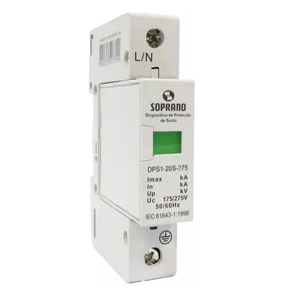 Imagem de Kit 8 Dps Protetor De Surto Unipolar 45ka 275v Bivolt Soprano