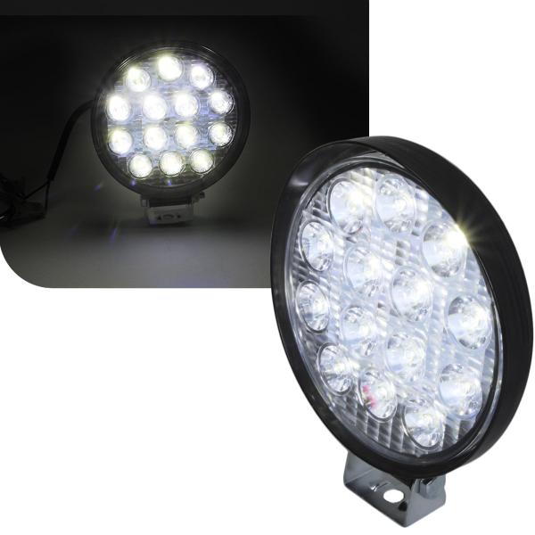 Imagem de Kit 8 Farol 14 Leds Milha Off Road Redondo 42w Jeep 12v/24v