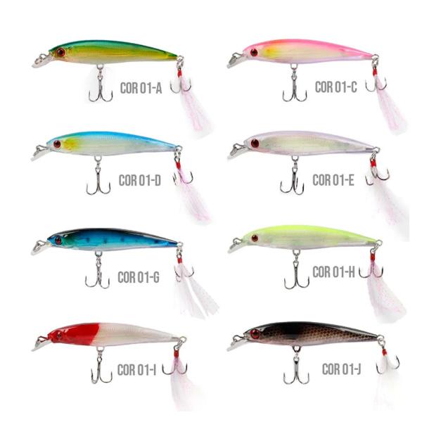 Imagem de Kit 8 Isca Artificial Minnow Floating 9cm 8g - Deyu