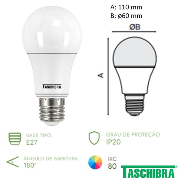 Imagem de Kit 8 Lampada Led Bulbo Pera 12w Luz Amarela 3000k E27 Bivolt