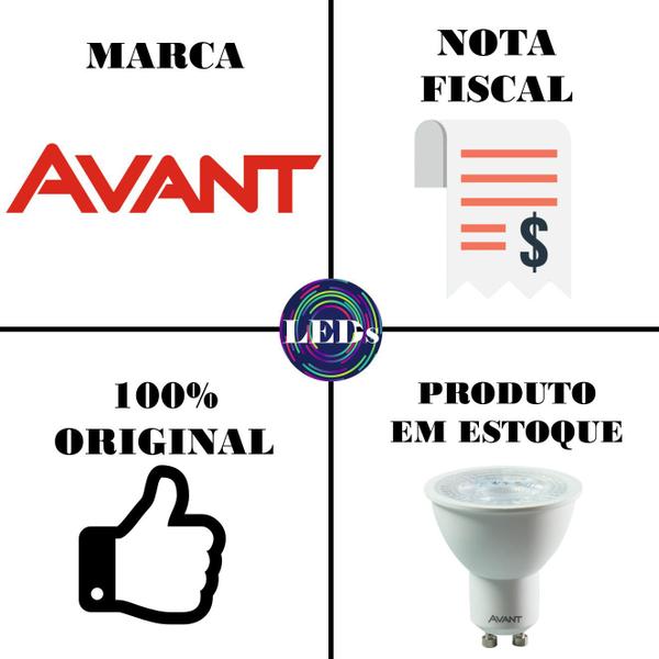 Imagem de Kit 8 Lampada Led Dicroica MR16 GU10 4,8W Branco Quente 3000K