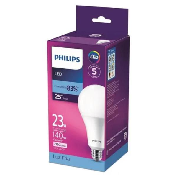 Imagem de Kit 8 Lampadas Led Bulbo 23W 2300Lm Bivolt 6500K Philips