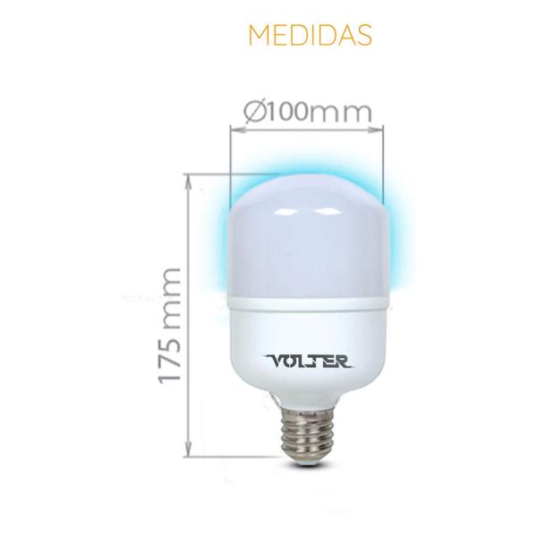 Imagem de Kit 8 Lâmpadas Led Bulbo 50w 6500k Volter Alta Potência Cor Da Luz Branco-frio 110v/220v E27 4000lm