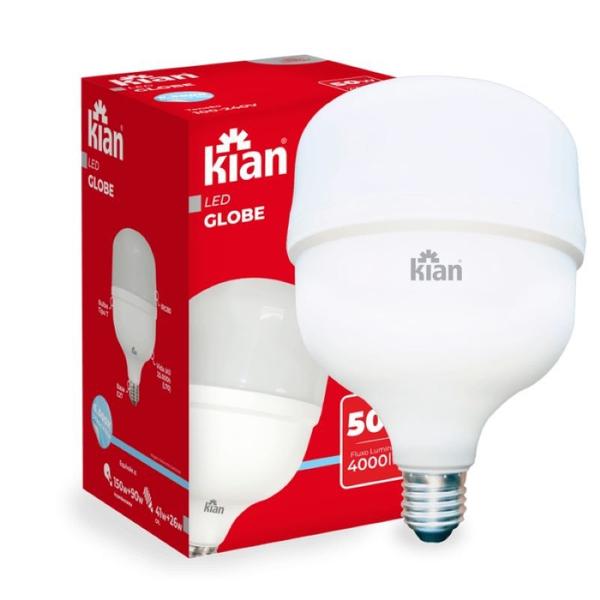 Imagem de Kit 8 Lâmpadas Led Globe 50W Branca Fria E27 Bivolt