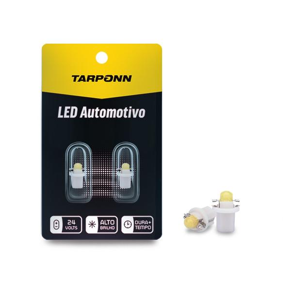 Imagem de Kit 8 Lâmpadas Tarponn Led Painel Caminhão Pinguinho T5-base 24v