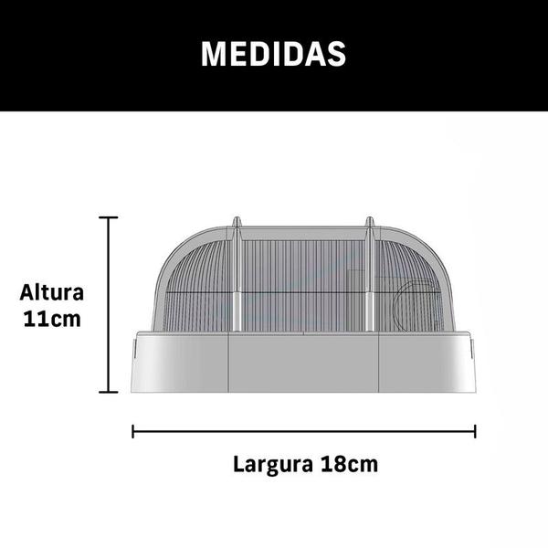 Imagem de Kit 8 Luminária Arandela Tartaruga Ultron Externa Com Grade