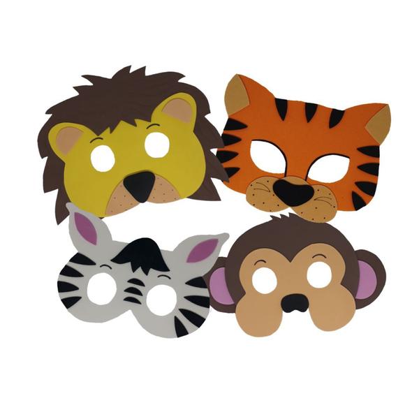 Imagem de Kit 8 Máscaras Animais Zoológico