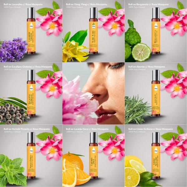 Imagem de Kit 8 Óleos Roll On Best-Sellers Aromaterapia Pronto p/ Uso