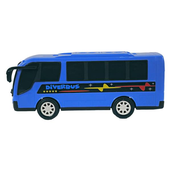 Imagem de Kit 8 Onibus Brinquedo De Plástico Diverbus 21Cms