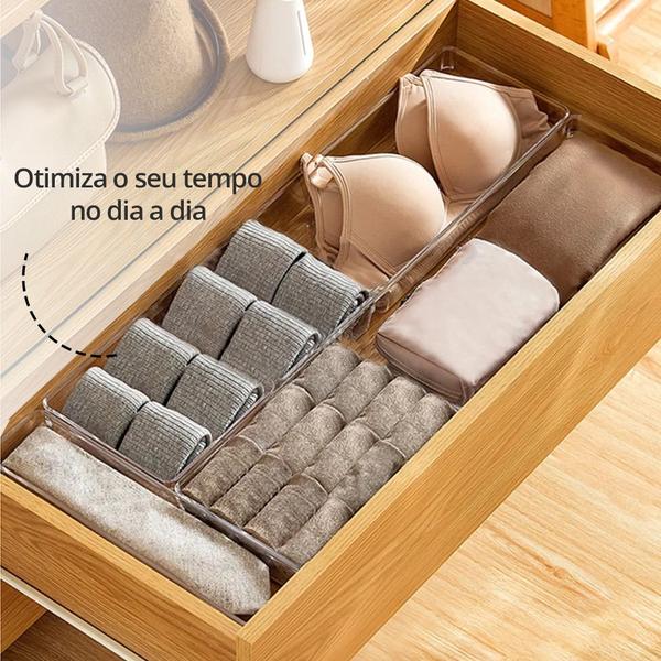 Imagem de Kit 8 Organizador De Roupas Closet Armário Acessórios Meias Toucas