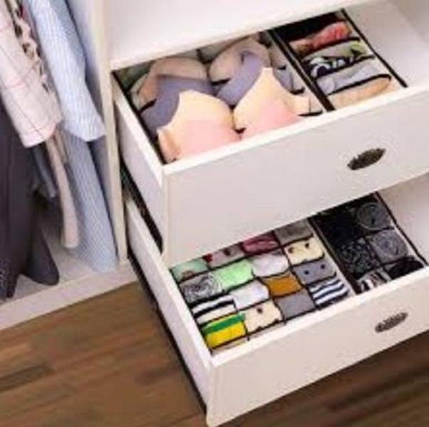 Imagem de Kit 8 Organizador Gaveta Closet Armario Calcinha Cueca Meia