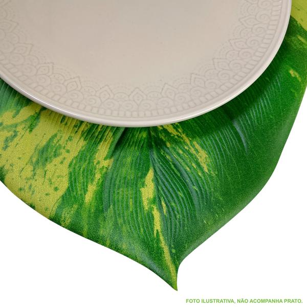 Kit 8 Pçs Jogo Americano Sousplat Decoração Mesa Posta Jantar Formato Folha - Universal Vendas Imagem de Kit 8 Pçs Jogo Americano Sousplat Decoração Mesa Posta Jantar Formato Folha