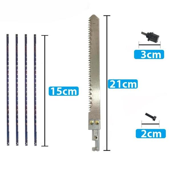 Imagem de Kit 8 peças Arco De Serra Mini Serrote Tico Tico Manual Cortador de Piso Multifuncional 