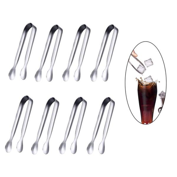Kit 8 Pegador Inox 18cm Multiuso Gelo Açúcar Salgados Etc - UNIVERSAL VENDAS Imagem de Kit 8 Pegador Inox 18cm Multiuso Gelo Açúcar Salgados Etc