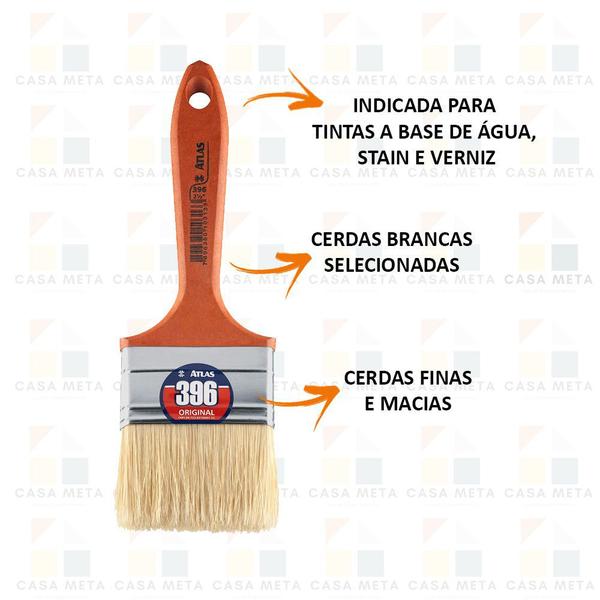 Imagem de Kit 8 Pincel Verniz E Stain Atlas 2 1/2 Polegada 396