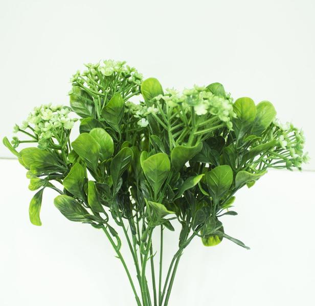 Imagem de Kit 8 Plantas Kalanchoe Artificial Flores Verde Jardim 30cm