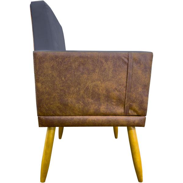 Imagem de Kit 8 Poltronas Decorativas para Sala Lis Material Sintético e Suede Cores Pé Palito