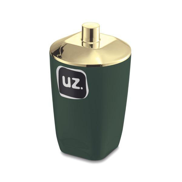 Imagem de Kit 8 Porta Algodão Premium Com Tampa Verde com Dourado UZ