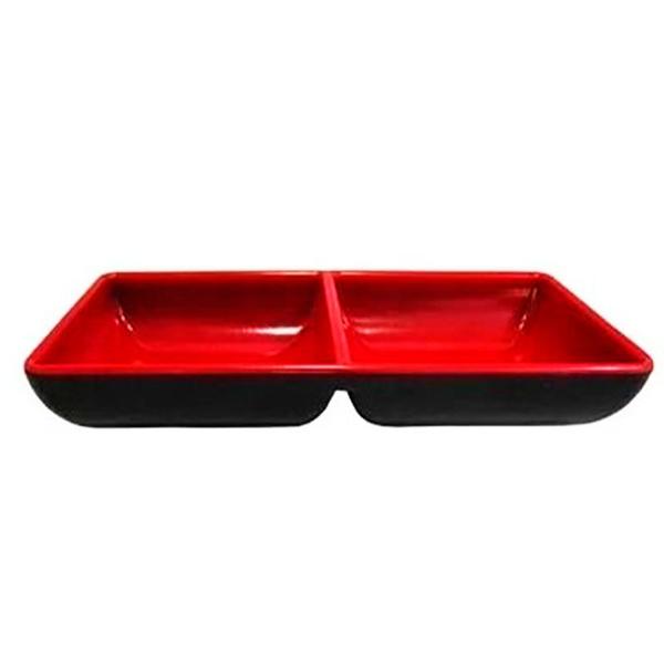 Imagem de kit 8 Porta Shoyu Berço Molheira Sushi Sashimi 50ml Vermelho 