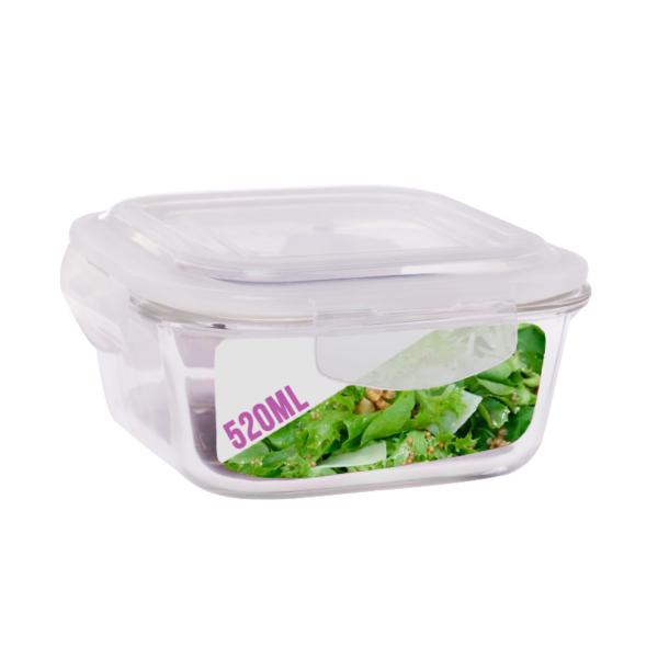 Kit 8 Pote Vidro Hermético Marmita Mantimento 4 Travas 520ml - QUALITY HOUSE Imagem de Kit 8 Pote Vidro Hermético Marmita Mantimento 4 Travas 520ml