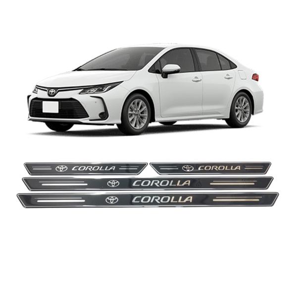 Imagem de Kit 8 Soleira Super Protetora Platinum Corolla