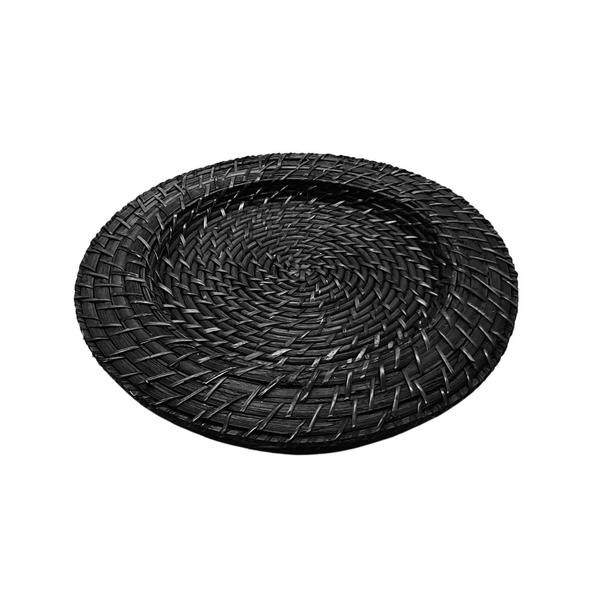 Imagem de Kit 8 Sousplat Redondo Jogo Americano Rattan Bambu Resistente Natural 32x32cm