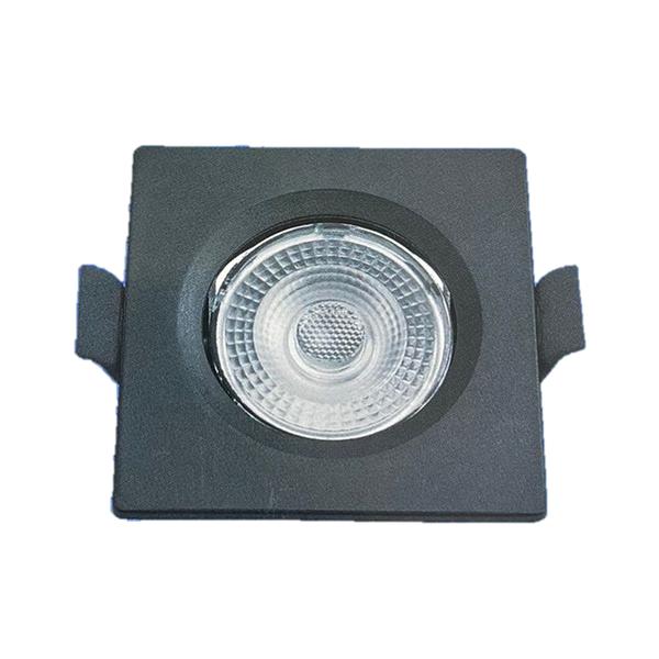 Imagem de Kit 8 Spot Led Quadrado 5w Preto Branco Quente 3000K Bivolt