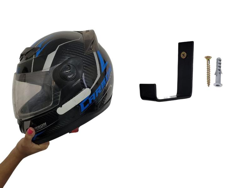 Imagem de Kit 8 Suporte Expositor Resistênte de Parede Capacete Moto