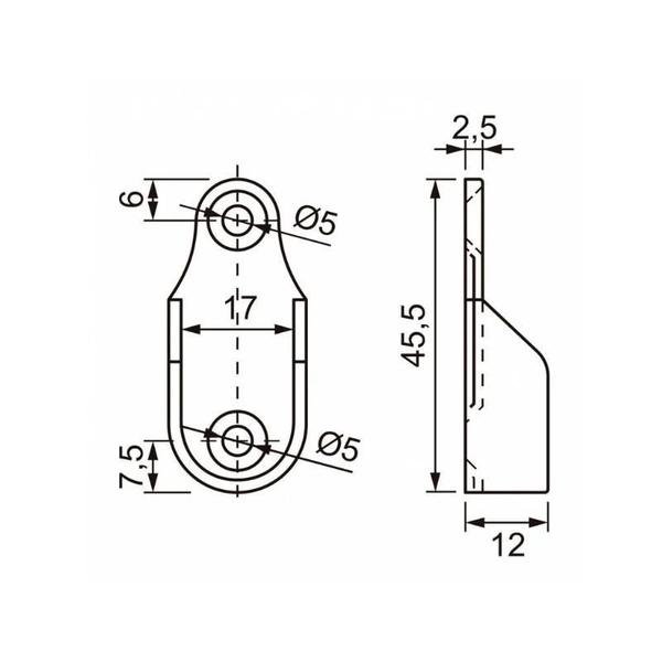 Imagem de Kit 8 Suporte Oblongo Lateral Oval Cromado 310 Tubo Base