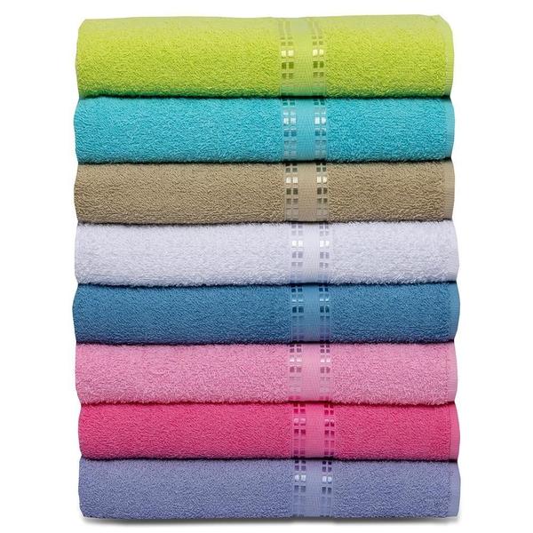Kit 8 Toalhas Banho Algodão Toque Suave leve - Margex Kit 8 Toalhas Banho Algodão Toque Suave leve - Margex