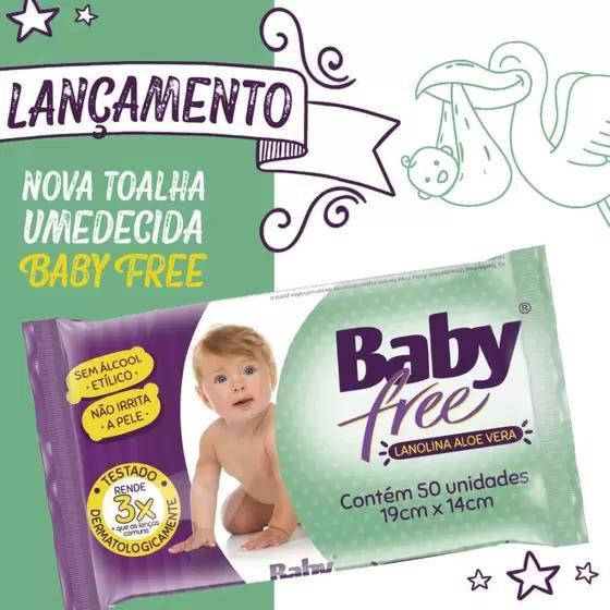 Imagem de Kit 8 Toalhas Umedecidas Baby Free C/50 Unidades -Qualybless