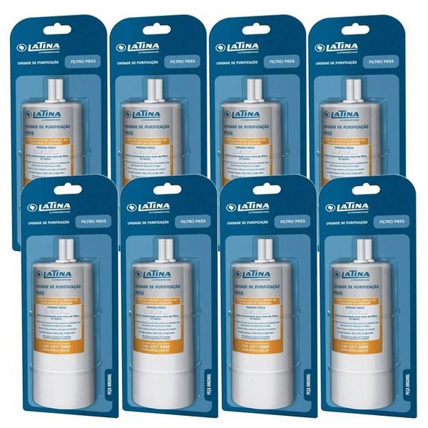 Imagem de Kit 8 unidades Refil Filtro Original Purificador Latina P655