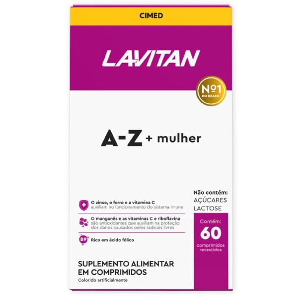 Imagem de Kit 8 Vitamina Lavitan A-Z Mulher Polivitamínico 60Cpr-Cimed