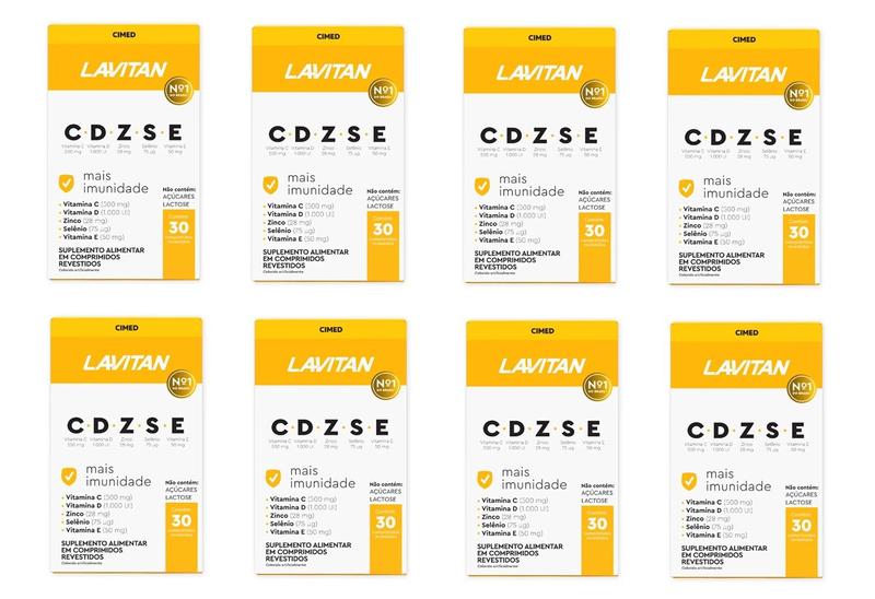 Imagem de Kit 8 Vitaminas CDZSE Mais Imunidade Lavitan 30 Cpr - Cimed