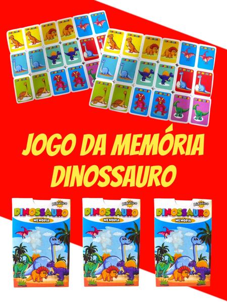 Imagem de Kit 80 Jogo Da Memoria Dinossauros Infantil P/ Kit Festa Lembrancinha Aniversario Prenda Quermesse