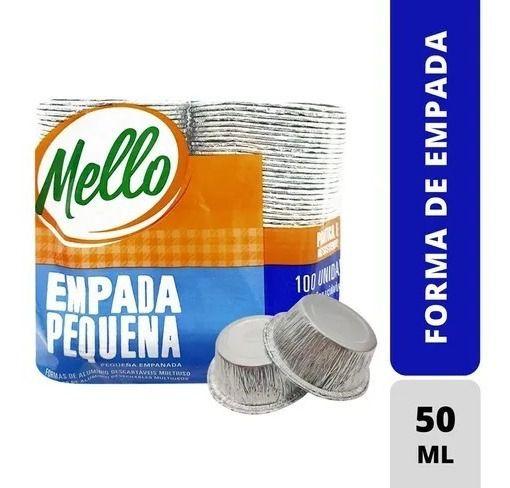 Imagem de Kit 800un Forma Alumínio Empada/empadinha 50ml Mello Caixa 