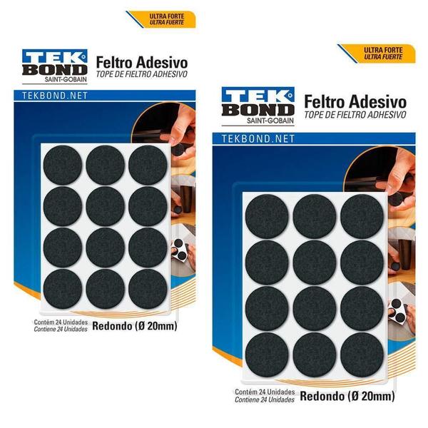 Kit 84 Feltro Protetor Adesivo Pé Sofá Cadeira Mesa Tekbond Imagem de Kit 84 Feltro Protetor Adesivo Pé Sofá Cadeira Mesa Tekbond